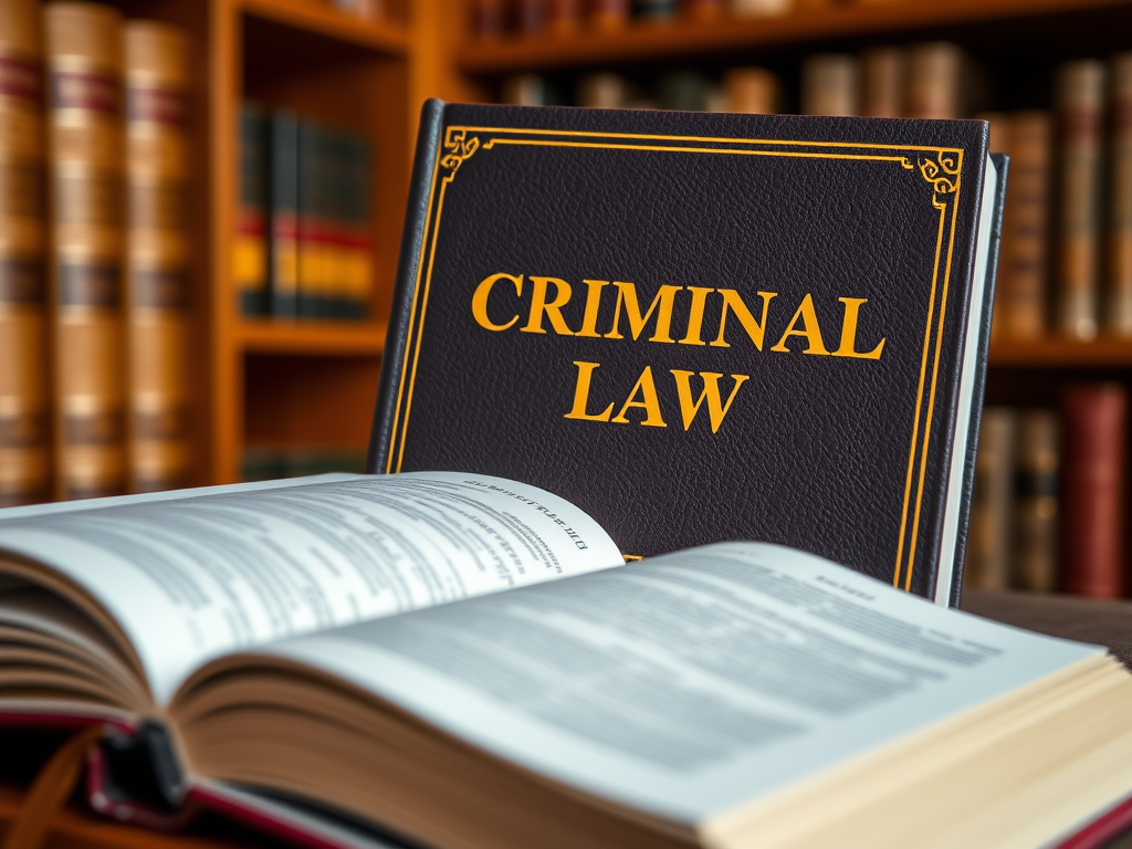 A close-up of a thick, open legal textbook with fine, densely printed text, lying on a pristine matte-white desk beside a slim silver laptop displaying a minimalist contract draft on its screen. A black fountain pen with a chrome clip rests precisely across the book’s margin, its nib catching a hint of light. The environment is a contemporary corporate office with blurred shelving and muted grey walls in the background. Cool, even studio-style lighting creates soft reflections on the laptop and a refined clarity on the paper texture. Shot from a slightly elevated angle with rule-of-thirds composition, the focus is sharp on the text and pen, gently fading towards the background. The atmosphere feels analytical, precise, and methodical, aligned with a clean, photographic, professional legal aesthetic.